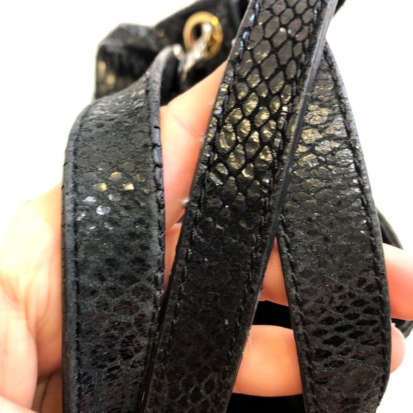 MICHAEL Michael Kors Jet Set Chain Python-Embossed Black Patent Shoulder Tote - Picture 14 of 16